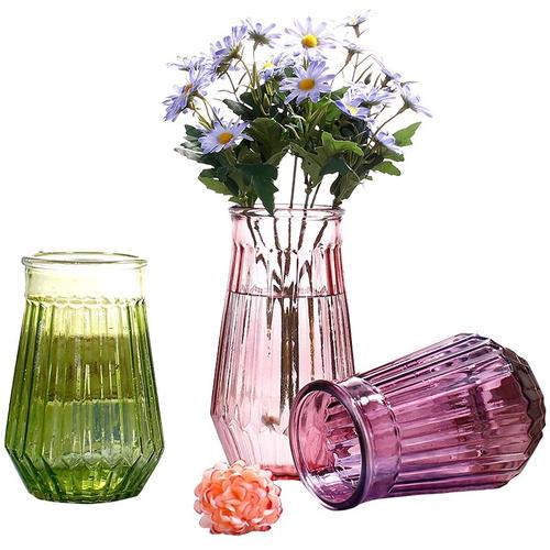 花瓶玻璃瓶花瓶彩色玻璃喷涂 花瓶摆件花瓶创意